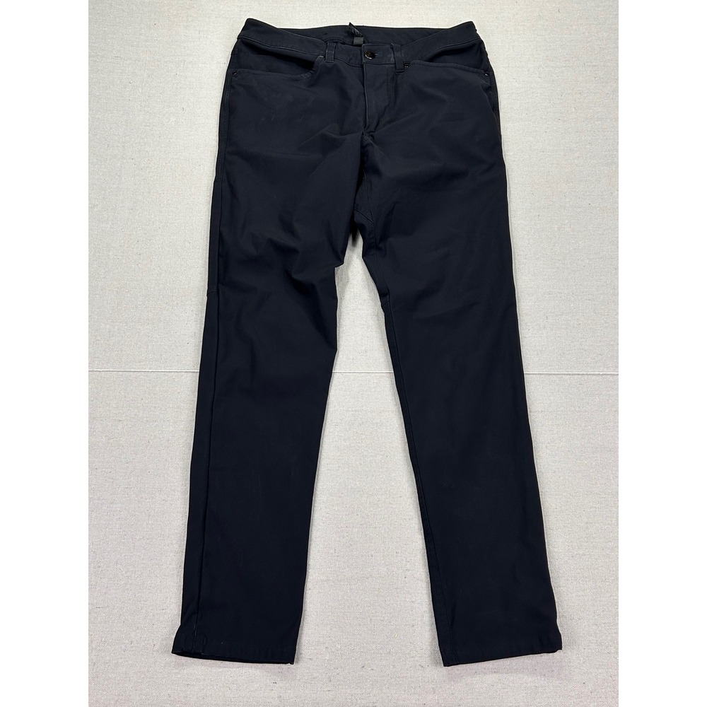 Lululemon Men's 30 ABC Pant Slim Black Chino Warpstreme 5 Pocket Trousers Casual